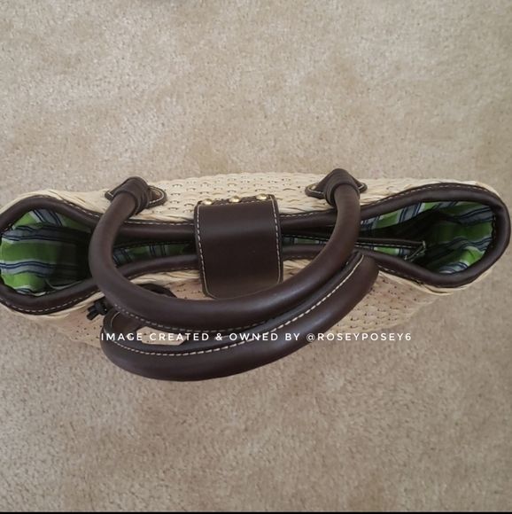 **SOLD** Chaps Straw Handbag EUC - Picture 6 of 11